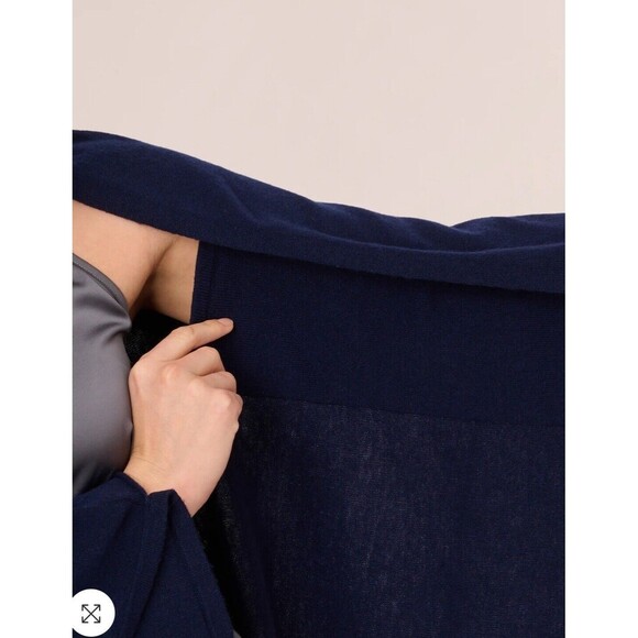 Adrianna Papell Women’s Shug Wrap With Tunnel Sleeves Navy XL/XXL NWT - Picture 4 of 10